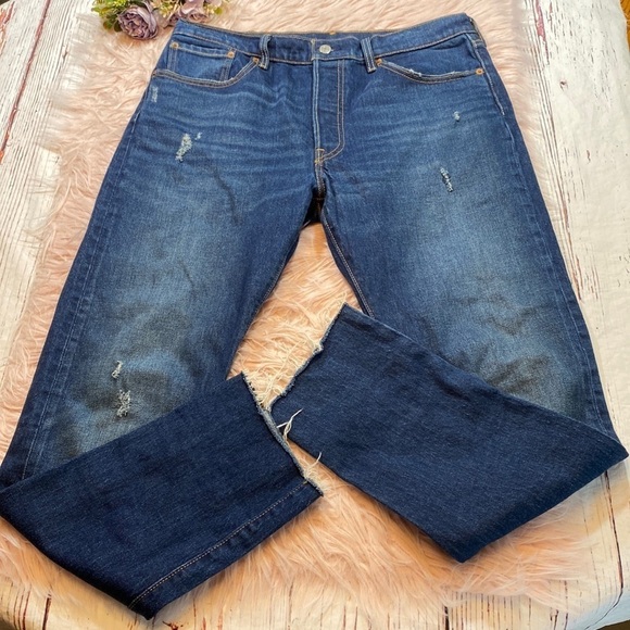 Levi’s 501 Skinny Light Distressed High Rise Jeans sz 32 - Picture 2 of 13